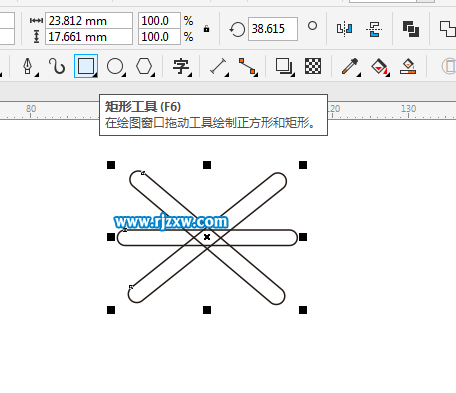 利用CDR矩形工具绘制昆虫简笔画