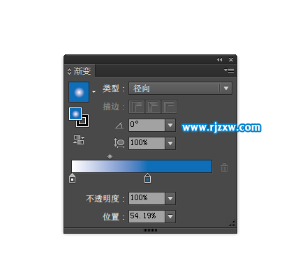 怎么设置AI蓝色渐变