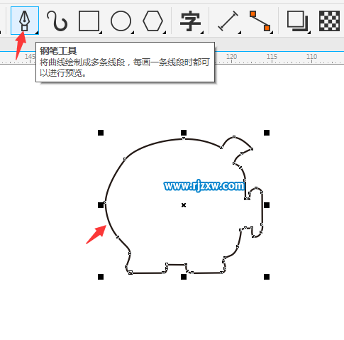 CDRX8设计存钱罐猪的标志