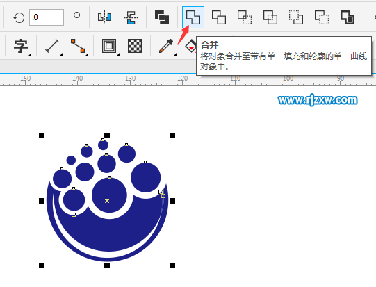 CDRX8制作以圆形为主题的MONEY标志