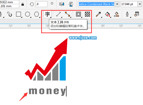 CDRX8制作股票上涨图标设计教程