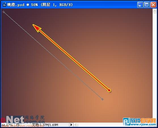 ps海边晚霞效果