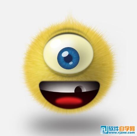 photoshop图标绘制 独眼小怪物