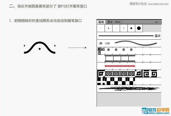 ai如何定义图案画笔