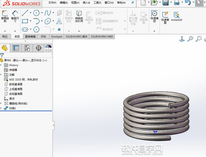 solidworks基础教程--如何绘制弹簧