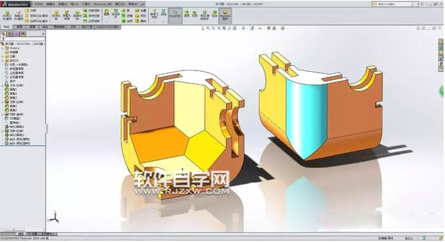 SolidWorks镜像和圆角练习
