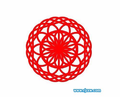 窗花剪纸效果怎么用AI软件绘制