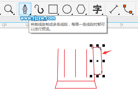 简笔画啤酒杯怎么用CDR画出来