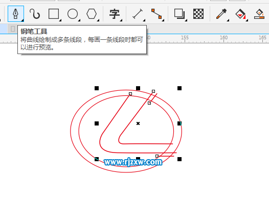 CDRX8设计LEXUS雷克萨斯的标志教程