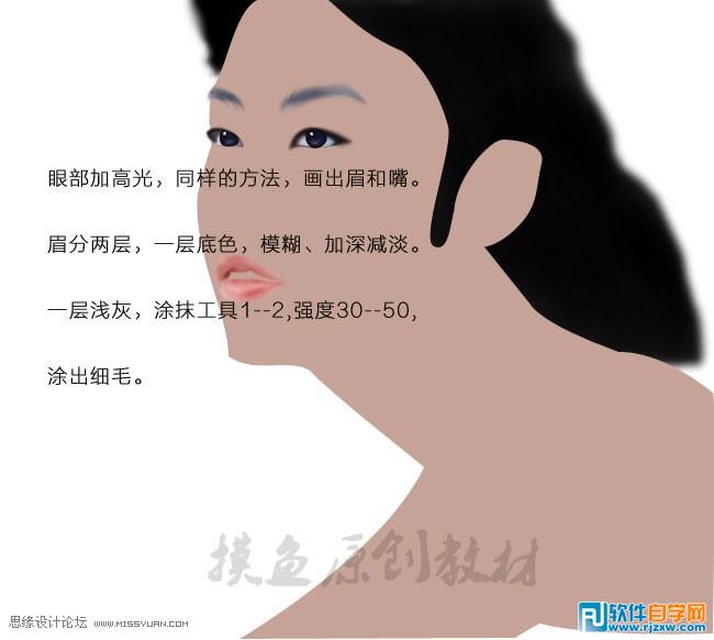 PS手绘明星头像