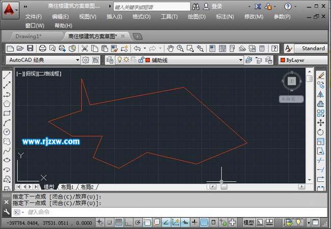CAD2014软件怎样创建面域
