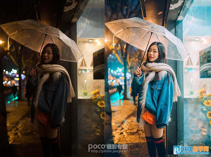 PS如何调亮夜景曝光不足的人像照片