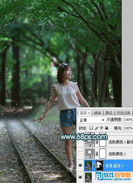 PS打造梦幻人物的暗青色逆光效果