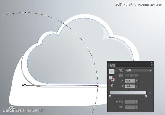 ai绘制图标之白云立体图标