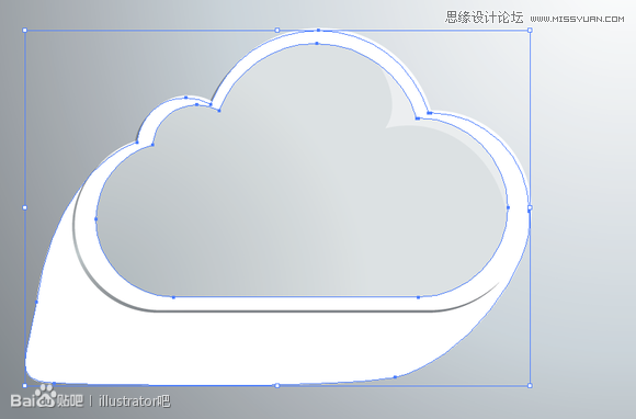 ai绘制图标之白云立体图标