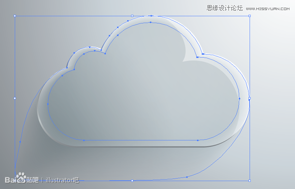 ai绘制图标之白云立体图标