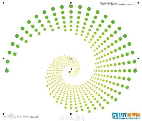 教你用CorelDraw设计漂亮圆点螺旋状效果