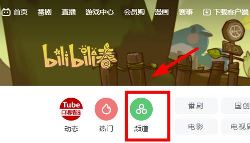哔哩哔哩电脑版频道在哪